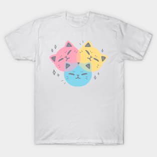 Kawaii CMYK Cat T-Shirt